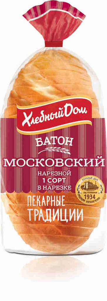 Батон Московский в нарезке Хлебный дом