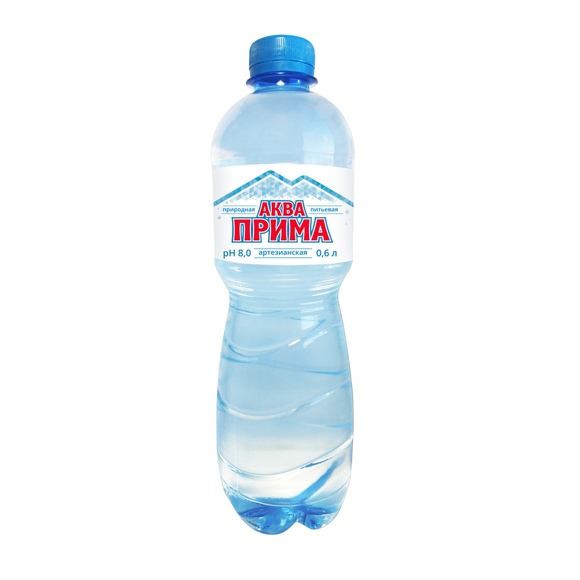 Вода питьевая негаз Аква Прима 0,6 л.