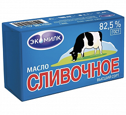 Масло сливочное Экомилк 82,5%