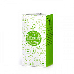 Сок яблочный восстановленный 1л(12 упаковок) ГОСТ, ООО Фирма "Нектар"