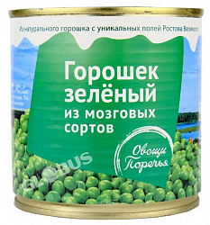 Горошек зеленый консервированный Овощи поречья ж/б (Поречский) (24)