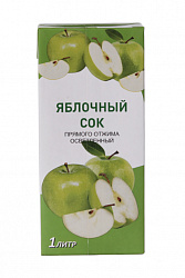 Сок яблочный прямой отжим 1 л ГОСТ Нектар (12 упаковок)